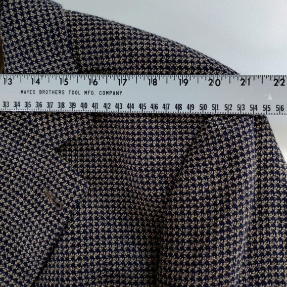 HUGO BOSS Blazer Mens Size 40L Black Brown Einstein Wool Sport Coat Houndstooth - Picture 7 of 11